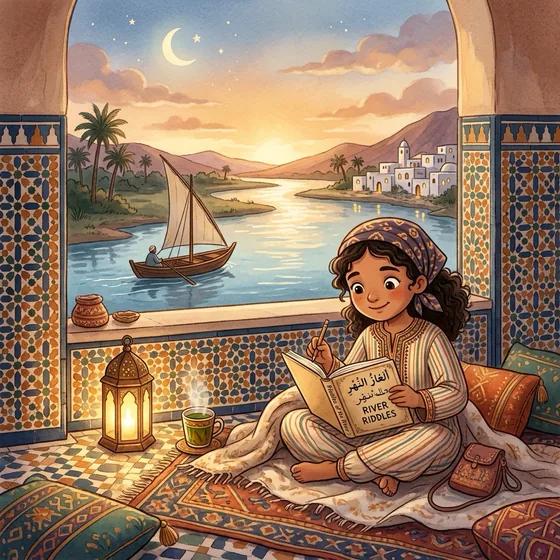 Illustration of La fille intelligente et l'enigme