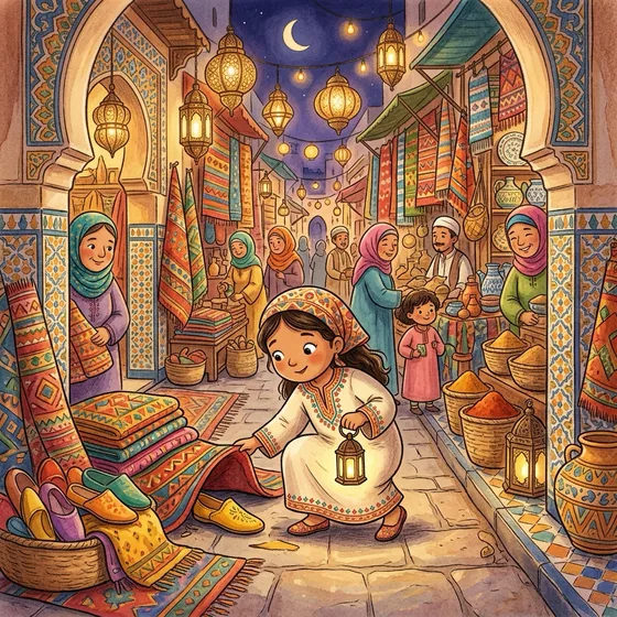 Illustration of The Lost Slipper in the Souk